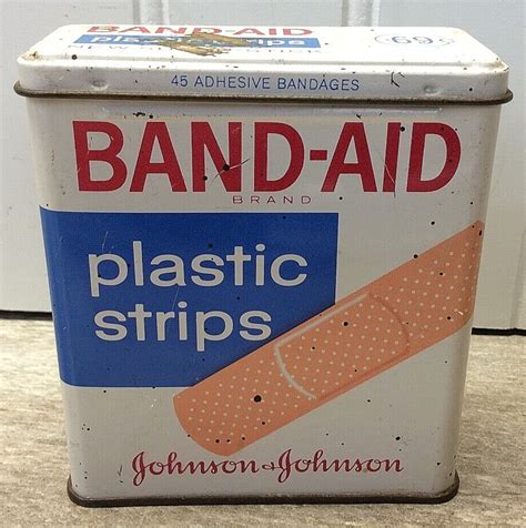 Vintage Band Aid Tin 5624 Plastic Strips by Johnson & 